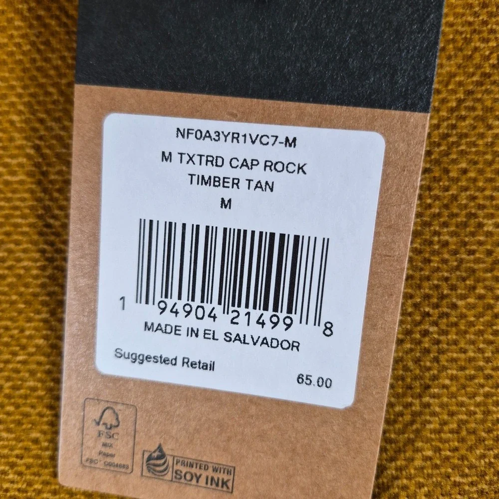 The North Face Textured Cap Rock 1/4 Zip Pullover Men's‎ Medium Tan Casual NWT